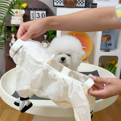 Waterproof dog jumpsuit with booties, photo 2