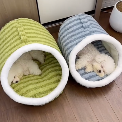 Tunnel dog bed with plush cushion, photo 6