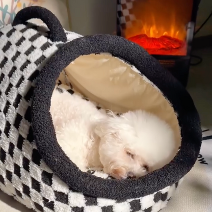 Tunnel dog bed with plush cushion, photo 8