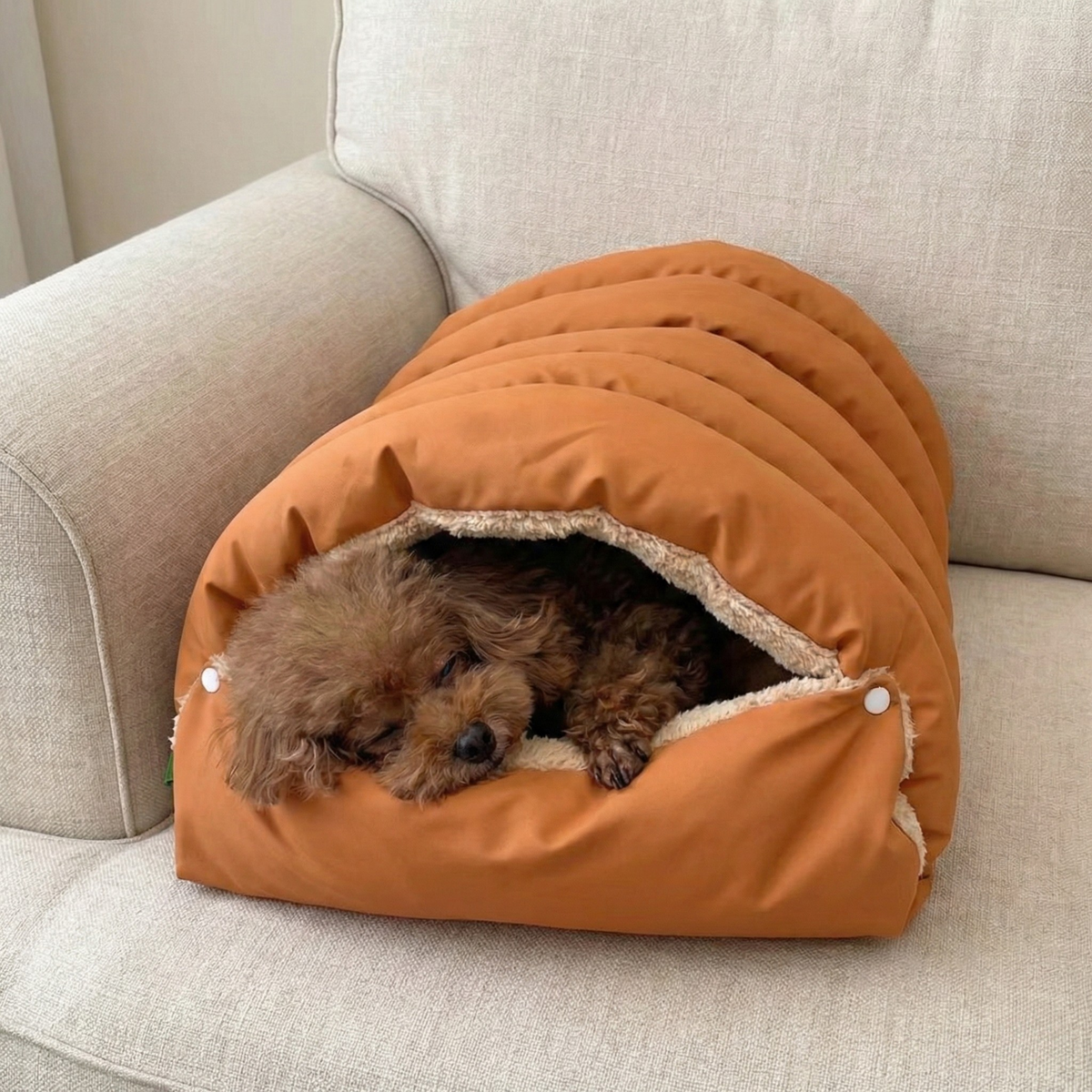 Puffer sleeping bag dog bed, photo 2