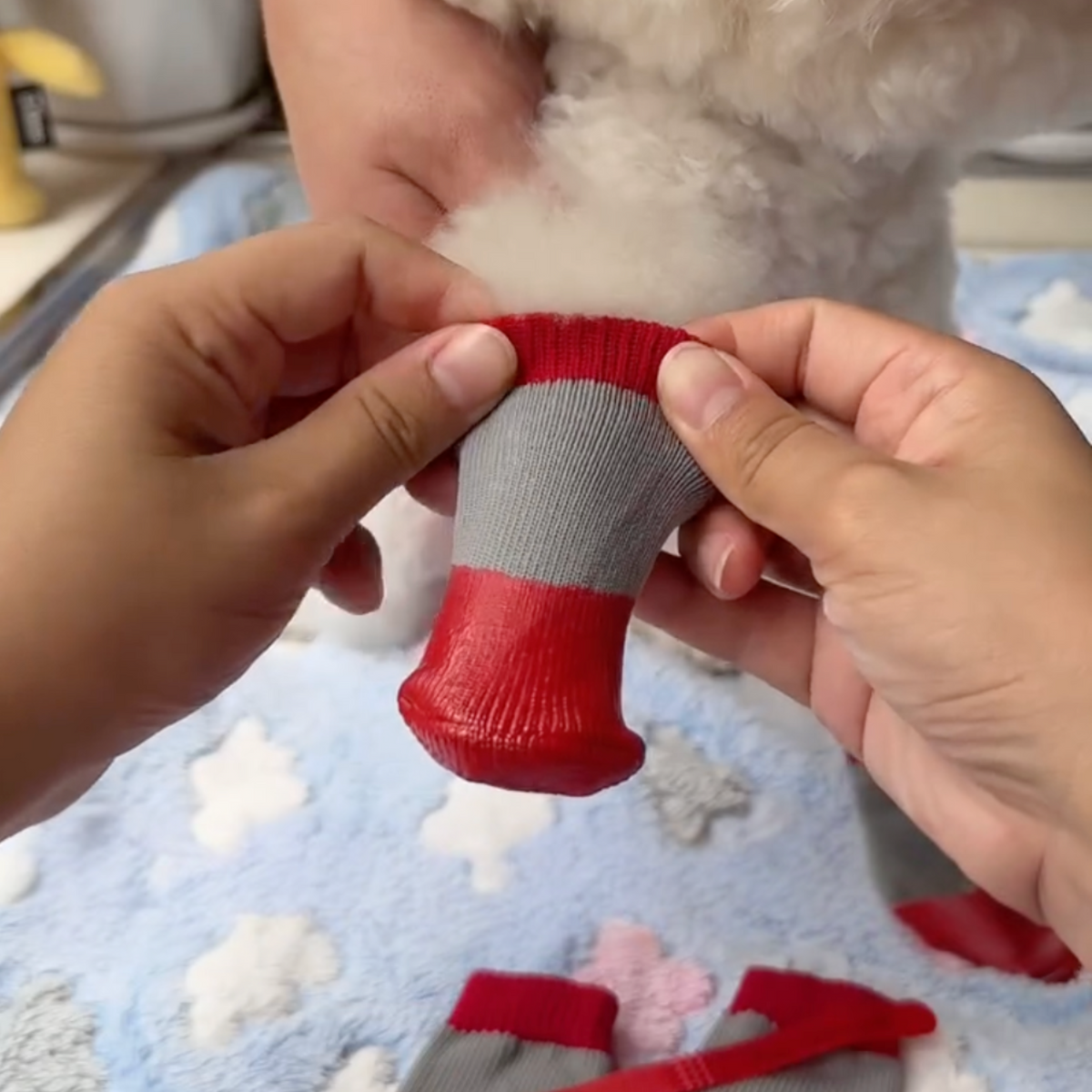 Waterproof red dog boots, photo 3