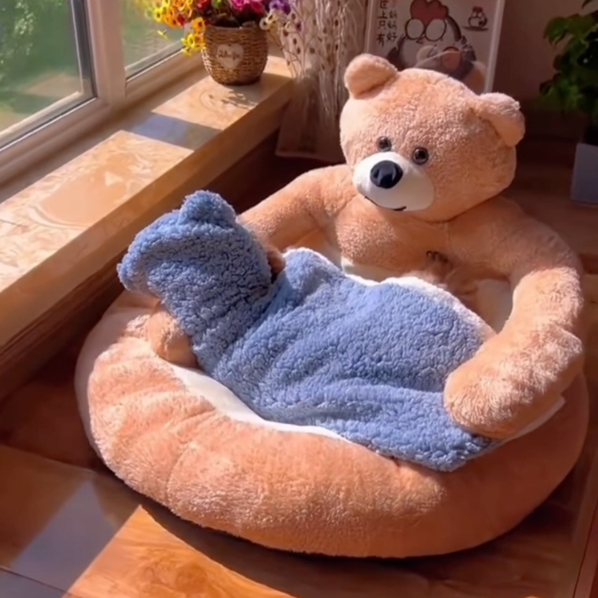 Teddy bear hug dog bed, photo 8