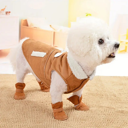 Warm lined winter dog boots, photo 5