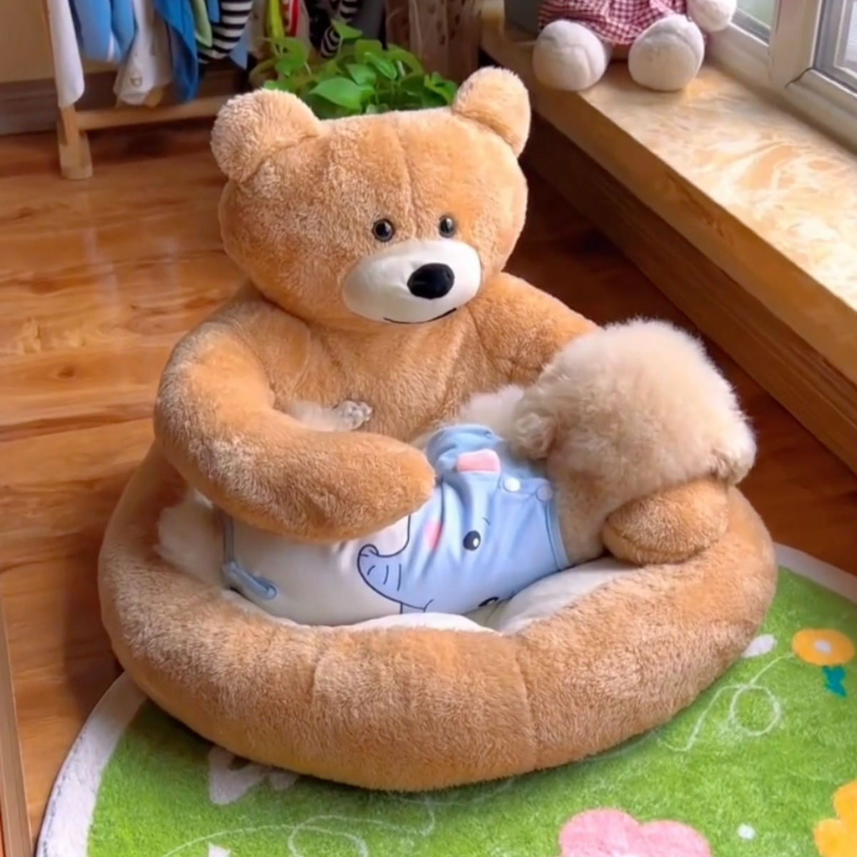 Teddy bear hug dog bed, photo 3