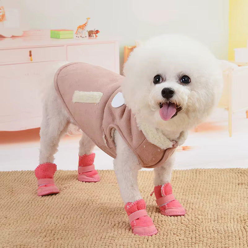 Warm lined winter dog boots, photo 4