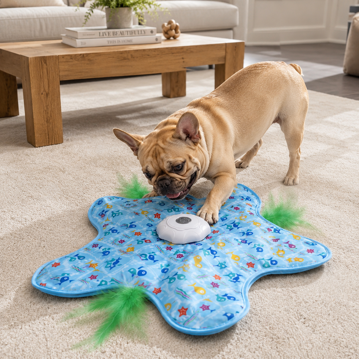 Interactive spinning star dog toy, photo 4