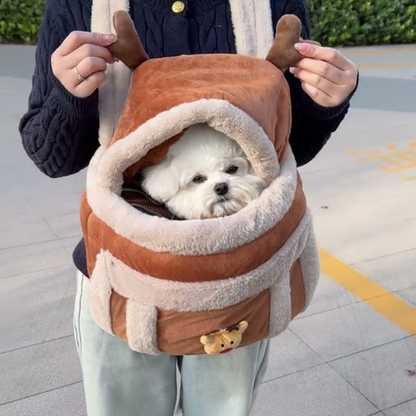 Reindeer plush dog carrier bag, photo 4