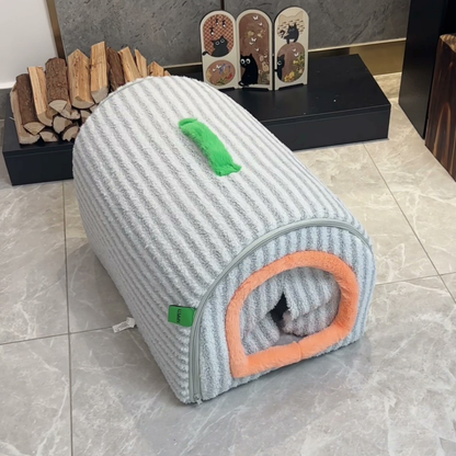 Arched dog house bed with removable cushion, photo 7
