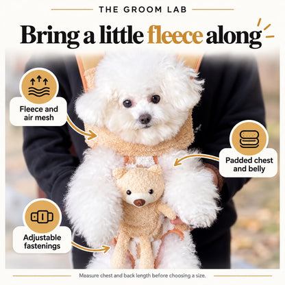 The Groom Lab — Fleece-Lined Dog Carrier Backpack, Checkered Front Carrier for Small Dogs — product features and use guidance